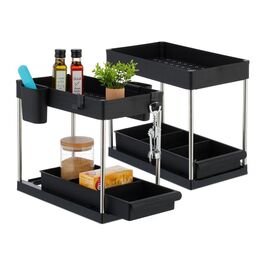 Relaxdays Unter Waschbecken Regal im 2er Set