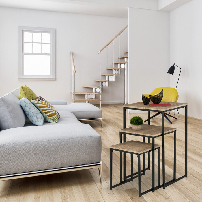 Relaxdays Beistelltisch 3er Set
