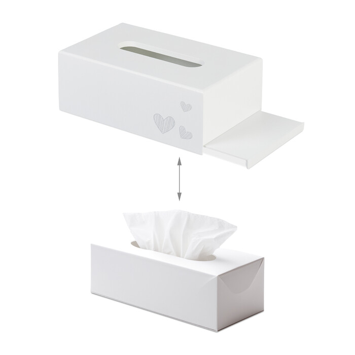 Relaxdays Taschentuchbox 'Herzen'