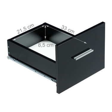 Relaxdays Schreibtisch Glas mit Schublade