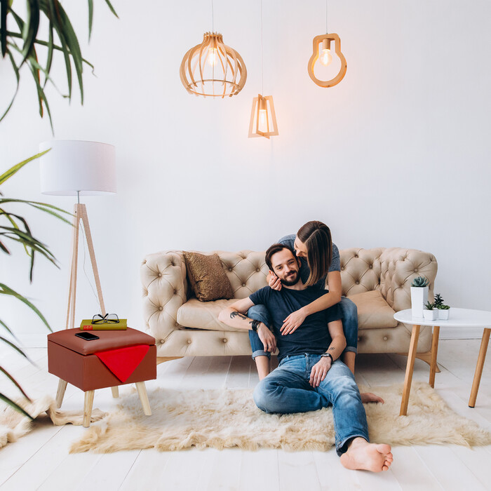 Relaxdays Sitzhocker mit Stauraum Kunstleder