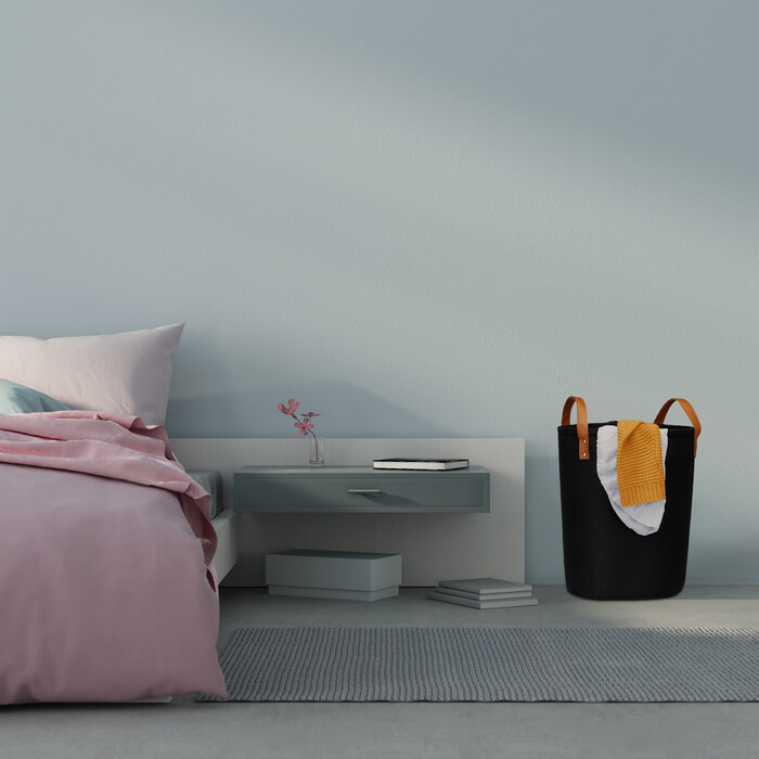 Relaxdays Filz Wäschekorb 28 Liter
