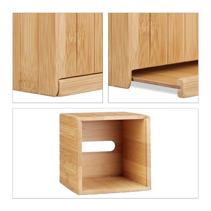 Relaxdays Kosmetiktücherbox quadratisch