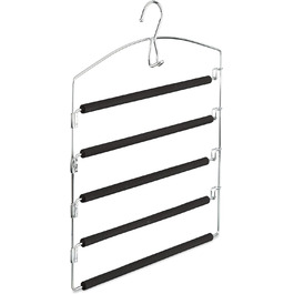 Relaxdays Hosenbügel, 3er Set, platzsparend, Metall, 44,5x37x2,7 cm