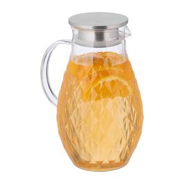 Relaxdays Glaskaraffe mit Deckel 2 Liter