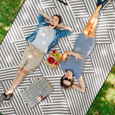 Relaxdays XXL Picknickdecke 200x300 cm