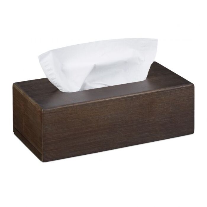 Relaxdays Kosmetiktuchbox Bambus braun