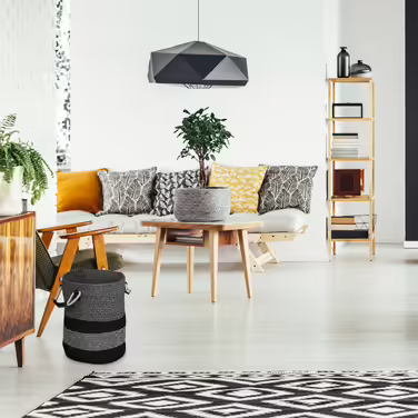 Relaxdays Aufbewahrungskorb aus Baumwolle
