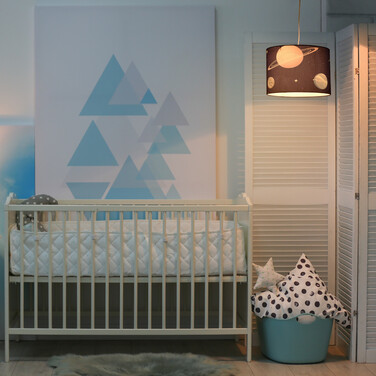 Relaxdays Hängelampe für Kinderzimmer Planeten