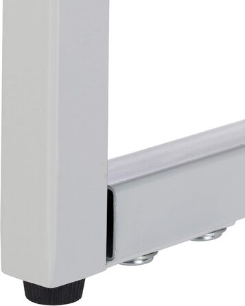 Relaxdays  Runder Beistelltisch aus Glas und Metall, dekorativer Loungetisch, HxBxT: 51 x 50 x 50 cm, in edlem, Standard (Weiß)