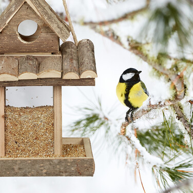 Relaxdays Vogelfutterhaus zum Aufhängen
