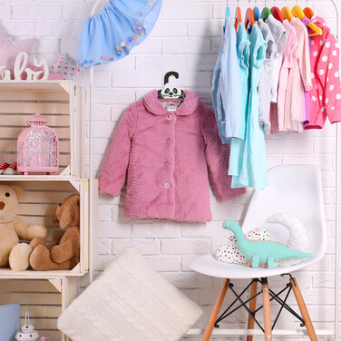 Relaxdays 20er Set Kinderkleiderbügel Panda