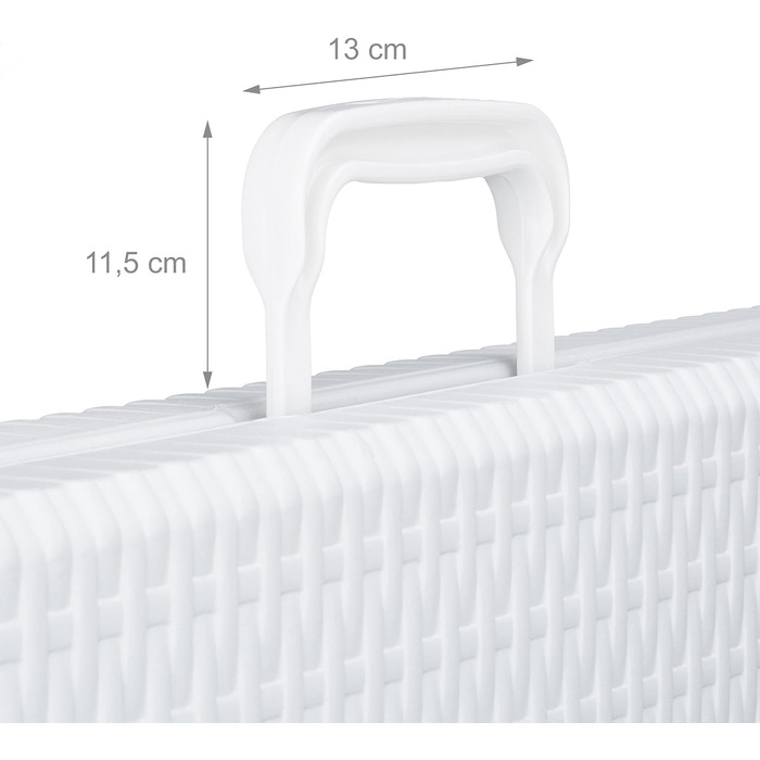 Relaxdays Gartentisch klappbar BASTIAN, groß, Tragegriff, stabiler Campingtisch, H x B x T: 72 x 178 x 74 cm, (Weiß)