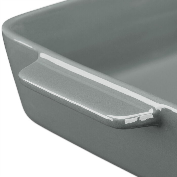 Relaxdays 3-tlg. Keramik Auflaufform Set grau