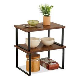 Relaxdays 2-tlg. Tischregal Set Industrial Design