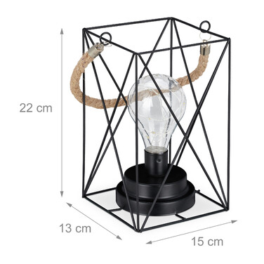 Relaxdays Tischlampe Vintage LED