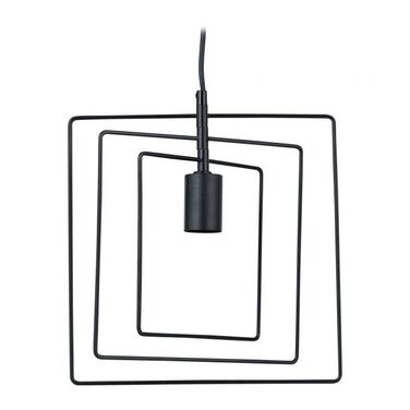 Relaxdays Hängelampe Quadrat schwarz