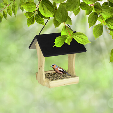 Relaxdays Vogelfutterhaus zum Aufhängen