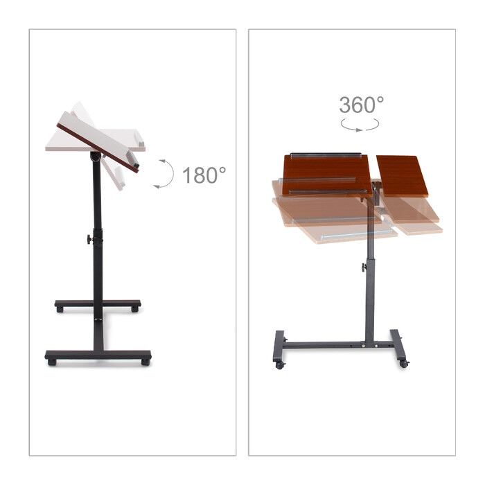 Relaxdays Laptoptisch mit verstellbarem Mauspad