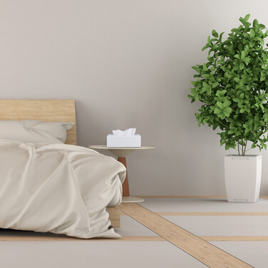 Relaxdays Bambus Tücherbox weiß
