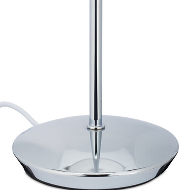 Relaxdays Tischlampe mit Stoffschirm