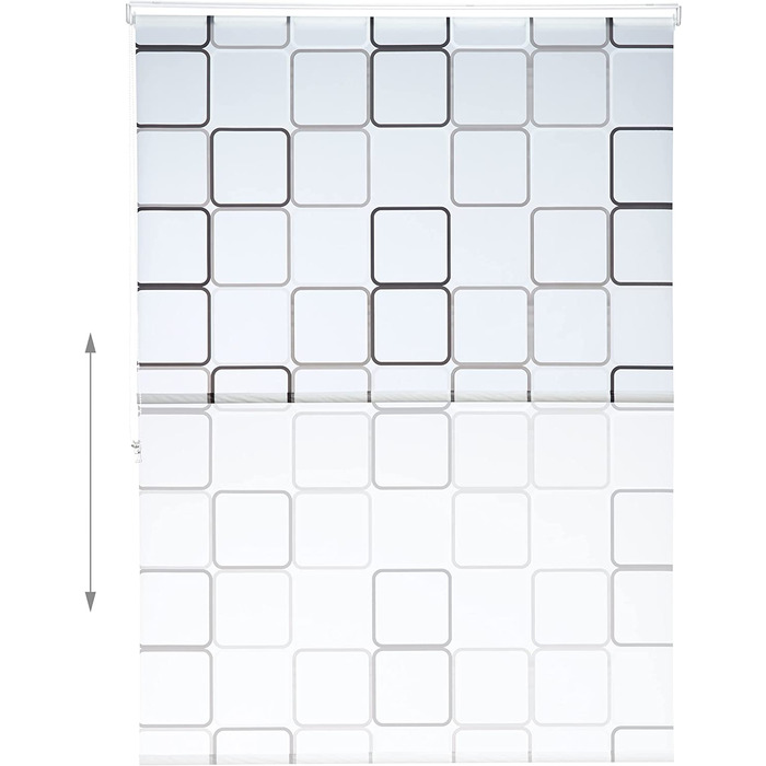 Relaxdays Duschrollo Square, wasserabweisend, Retro Badrollo Wanne u. Dusche, Deckenmontage, 80x240 cm, semitransparent (240 x 140 x 5 cm)