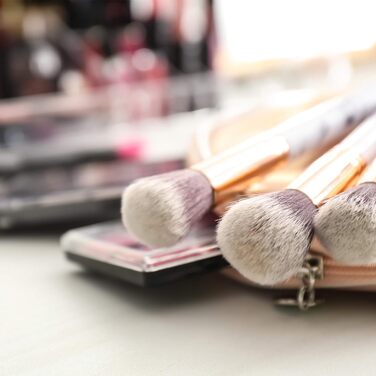 Relaxdays 1 x Make Up Organizer klein, 2-teilige Schmink Aufbewahrung Acryl, mit Lippenstifthalter und 4 Schubladen, schwarz 1 Schwarz 1 Stück