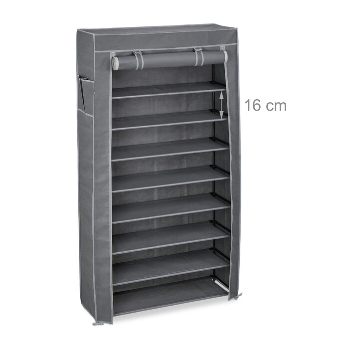 Relaxdays Schuhschrank Stoff 9 Fächer