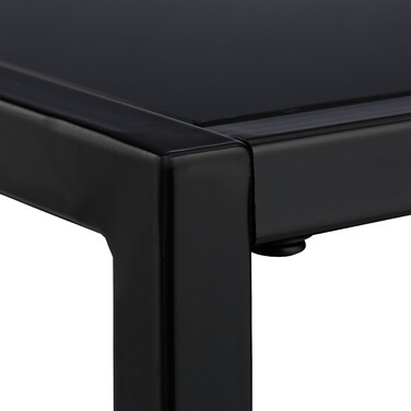 Relaxdays Beistelltisch mit Schwarzglas