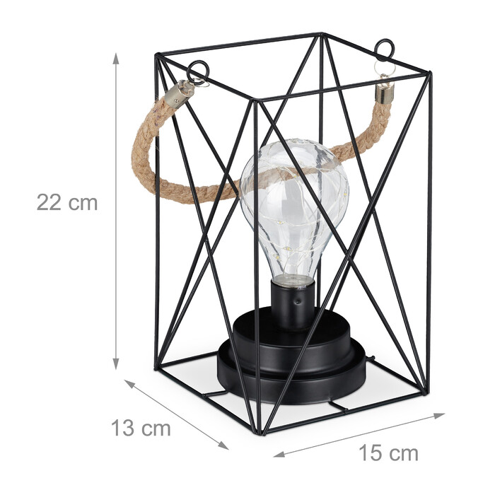 Relaxdays Tischlampe Vintage LED