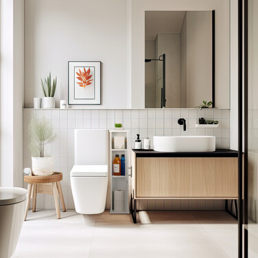 Relaxdays Weißer Toilettenpapierhalter stehend