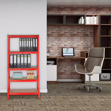 Relaxdays Rotes Schwerlastregal zum Stecken