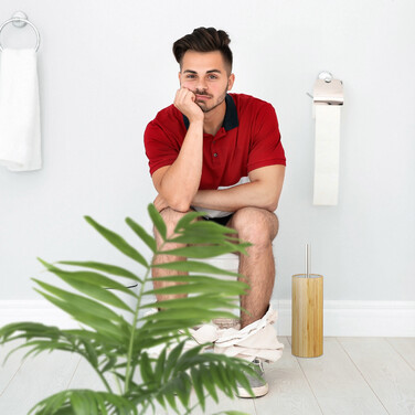 Relaxdays WC-Bürstenhalter Bambus