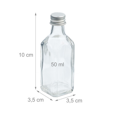 Relaxdays Kleine Flaschen im Set 50 ml