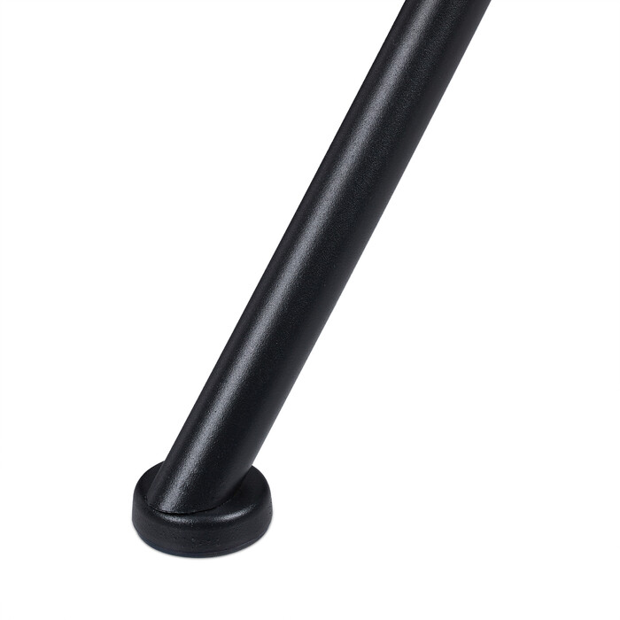 Relaxdays Gartentisch mit Schirmloch schwarz
