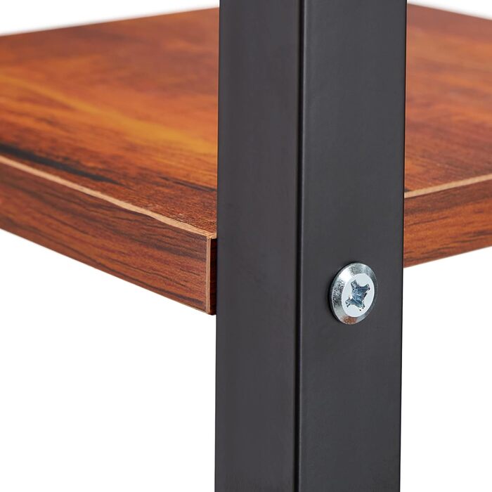 Relaxdays Pflanzenregal, Blumentreppe mit 5 Ablagen, 117x43x22 cm, Stahl/MDF, Dunkelbraun