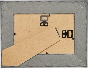 Relaxdays Bilderrahmen 2er Set, 10x15 cm, Hoch- & Querformat, silber