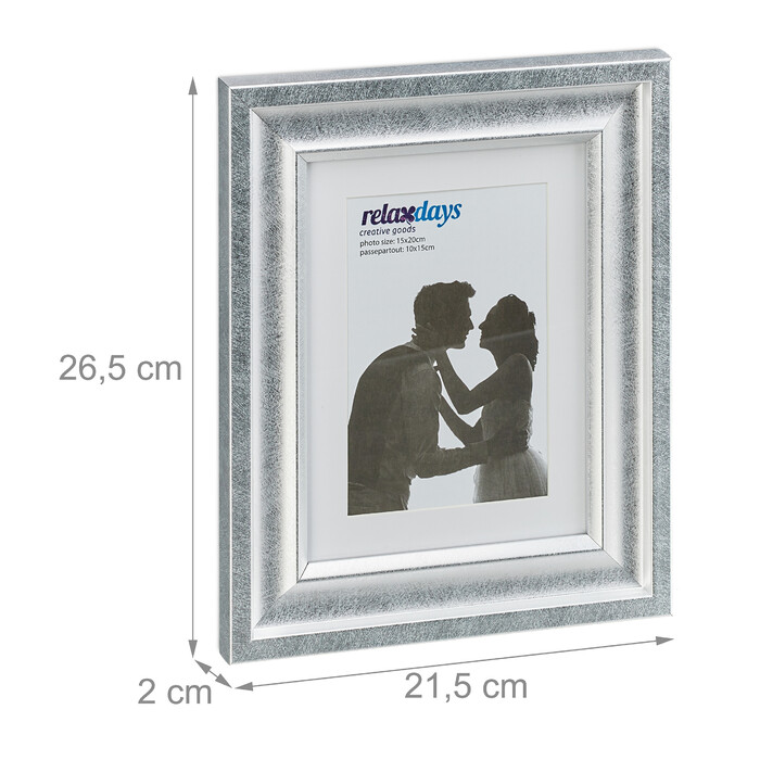Relaxdays Bilderrahmen 15x20 cm 2er Set