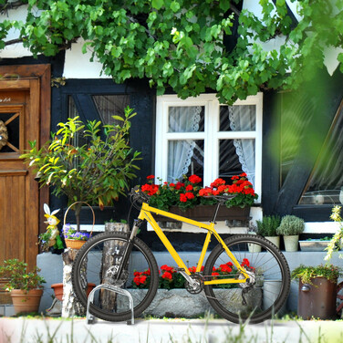 Relaxdays Silberner Fahrradständer für 2 Fahrräder