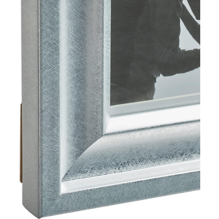 Relaxdays Bilderrahmen 2er Set, 10x15 cm, Hoch- & Querformat, silber