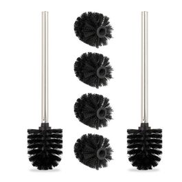 Relaxdays Toilettenbürste 2er Set + 4 Ersatzköpfe