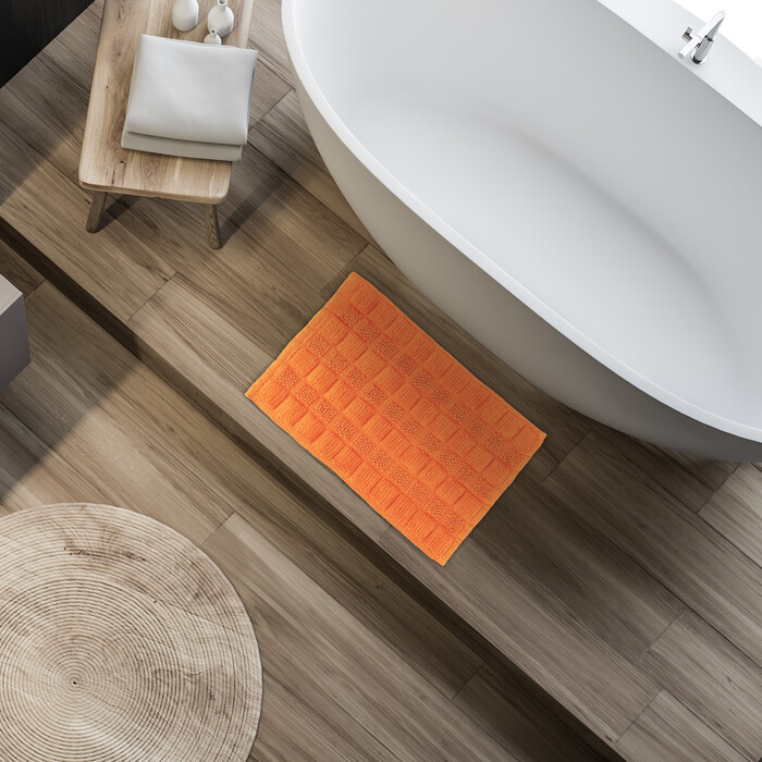 Relaxdays Badematte aus Baumwolle 60x40 cm