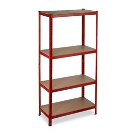 Relaxdays Schwerlastregal 150 cm rot