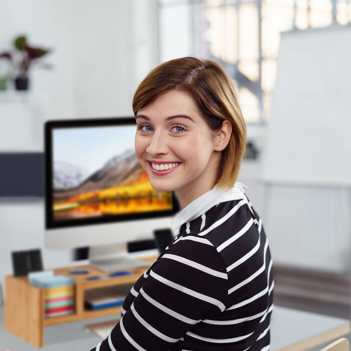 Relaxdays Monitorständer mit Staufächern