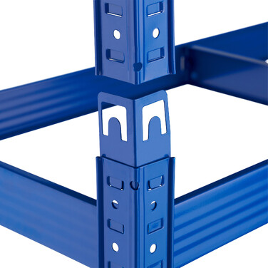 Relaxdays Blaues Schwerlastregal Metall 5 Ebenen