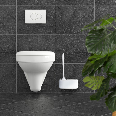 Relaxdays Toilettenbürste mit Wandhalterung