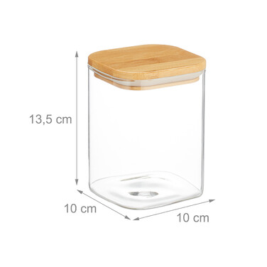 Relaxdays 3er Set Vorratsgläser mit Deckel 900 ml