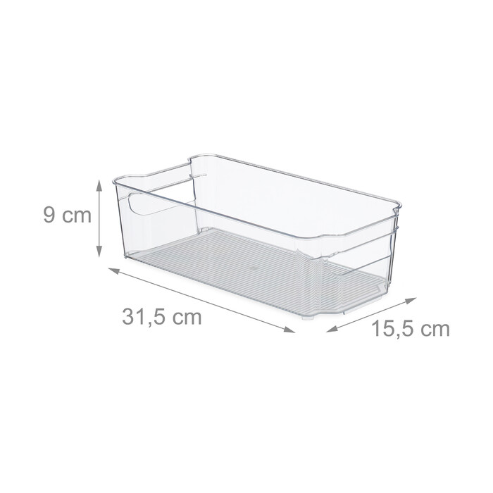 Relaxdays Kühlschrank Organizer mit Griffen