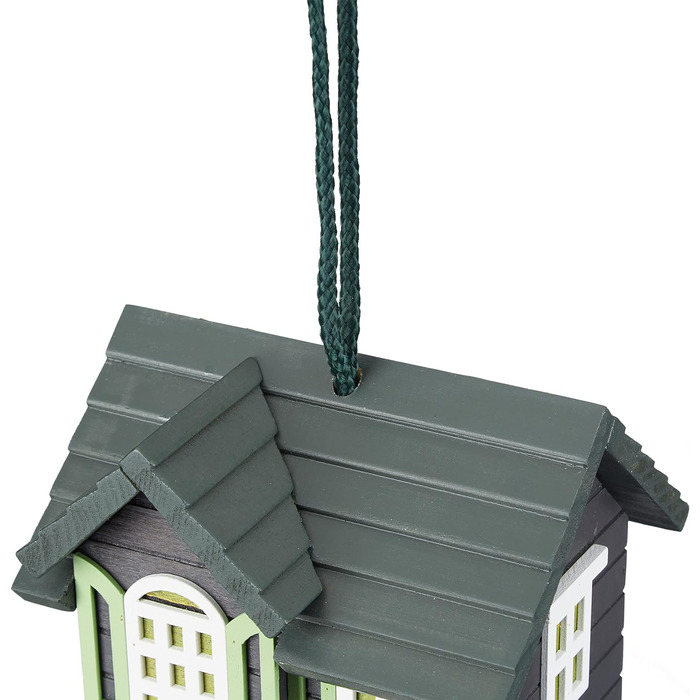 Relaxdays Vogelfutterhaus, Holz, HBT 23,5x18x18 cm