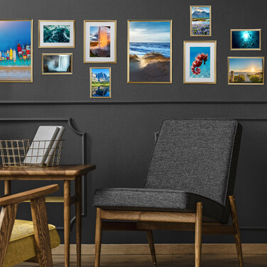 Relaxdays Bilderrahmen A4 8er Set
